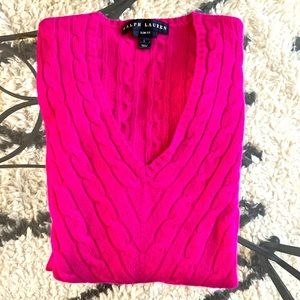 Ralph Lauren Black Label 100% Cashemere V-Neck Sweater